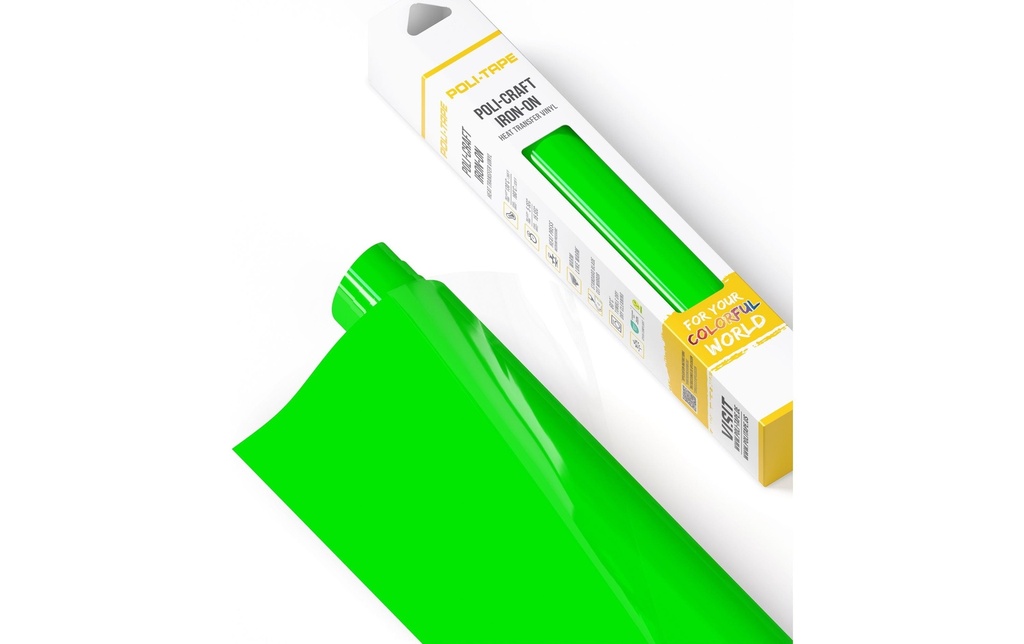 Poli-Tape Film thermocollant Poli-Flex turbo, 30.5 x 122 cm, vert fluo