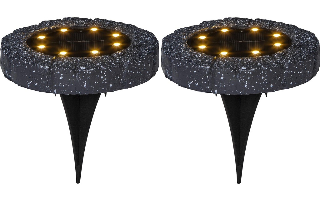 Star Trading Éclairage de jardin Spotlight solaire, Lot de 2, Gris