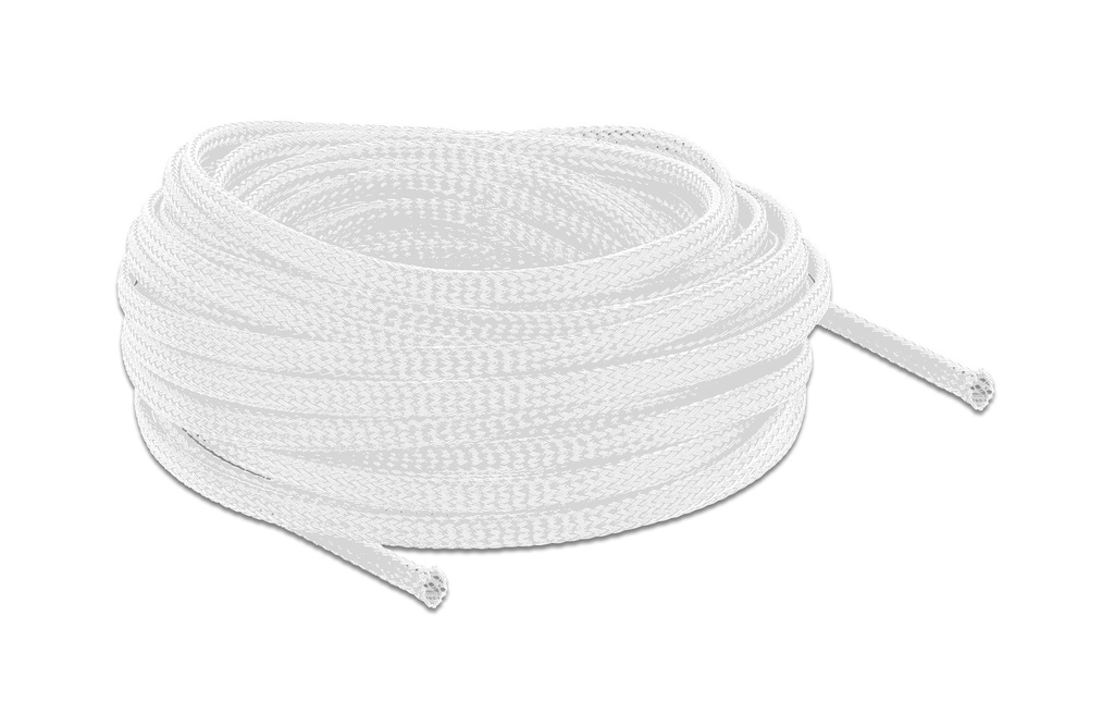 Delock Gaine de câble extensible, 10m x 6 mm Blanc
