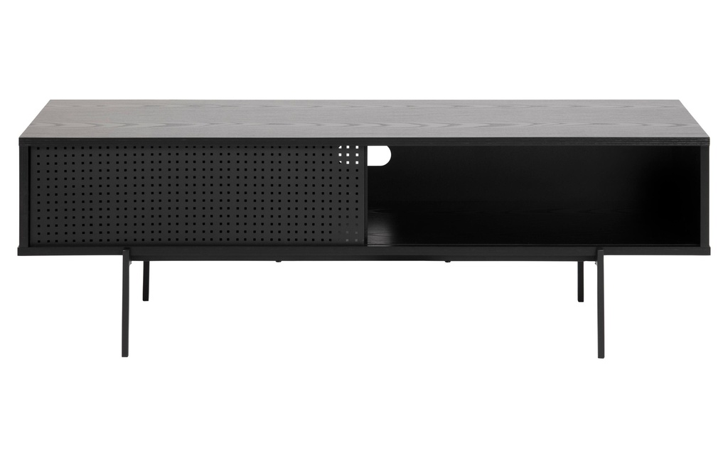 AC Design Meuble TV Angus 140 x 40 x 44.5 cm, Noir