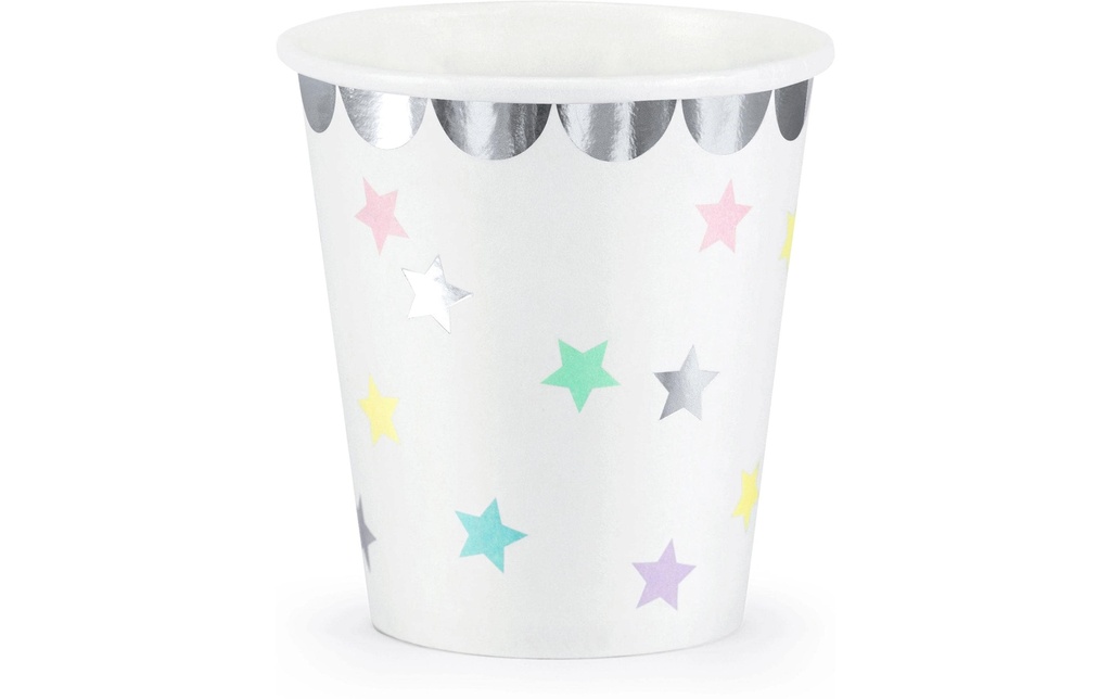 Partydeco Gobelets jetables Une épine/des étoiles 6 Pièce/s