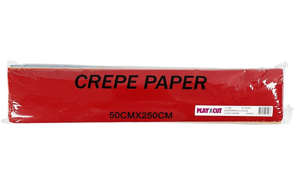 Creativ Company Papier crêpe 50 cm x 2,5 m, 15 Pièce/s, Multicolore