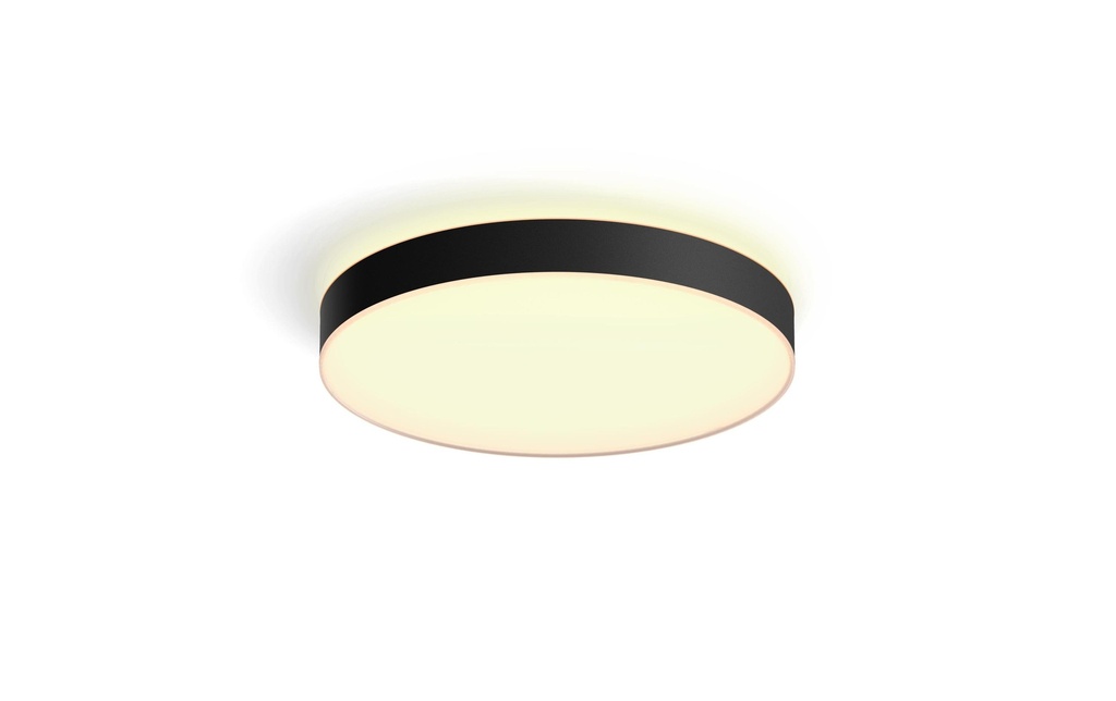 Philips Hue White Amb. Enrave plafonnier XL noir 6500 lm + dimmer