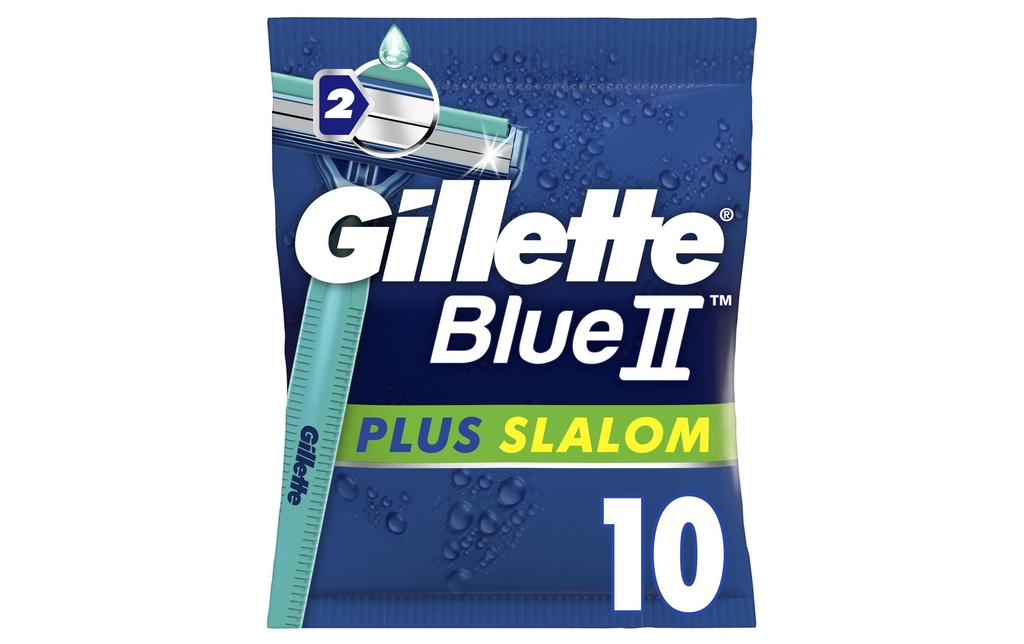 Gillette Rasoir jetable Blue II Plus Slalom 10 pièces