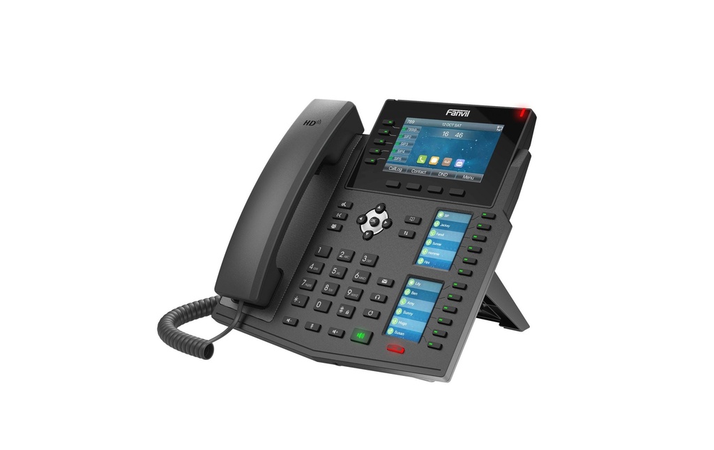 Fanvil Téléphone de bureau X6U V2 Noir
