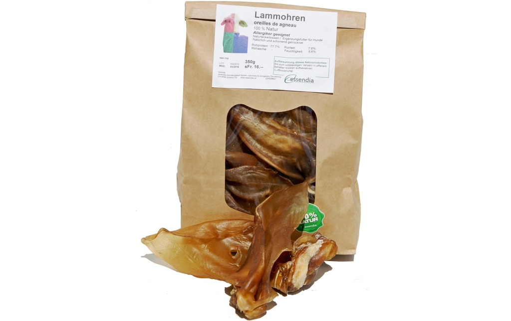 essendia Produit à mâcher  Oreilles d'agneau, 200 g