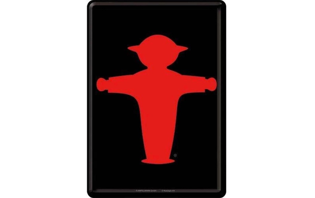 Nostalgic Art Carte postale Ampelmann Rouge/Noir