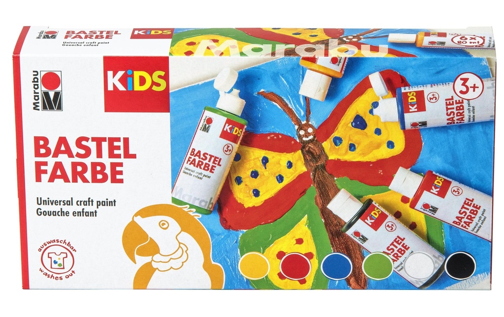 Marabu Peinture pour bricolage 80 ml 6 couleurs