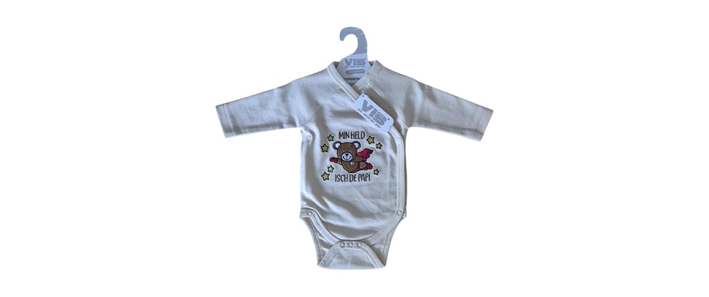 Very Important Baby Body à langer manches longues Mon héros, c'est mon père Taille 56