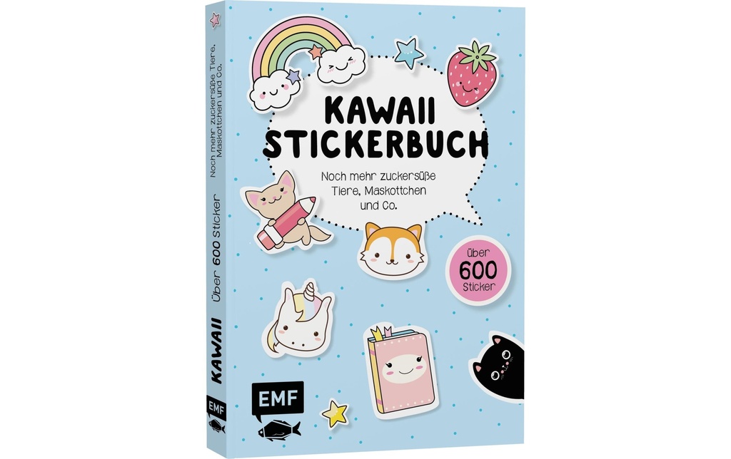 EMF Album d’autocollants Kawaii 2 600 pièces