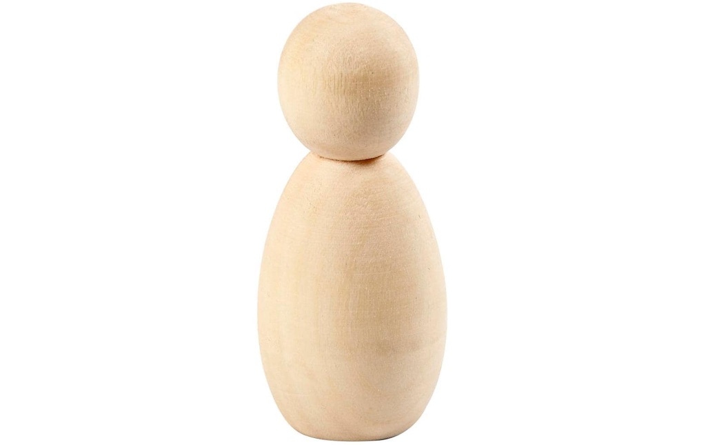 Creativ Company Article en bois Figure de quille 6 cm, 5 pièces