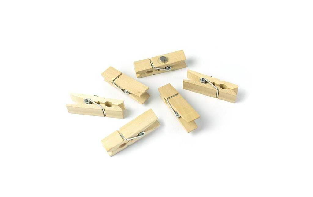 Trendform Aimant Pince à bois Lot de 6, Brun