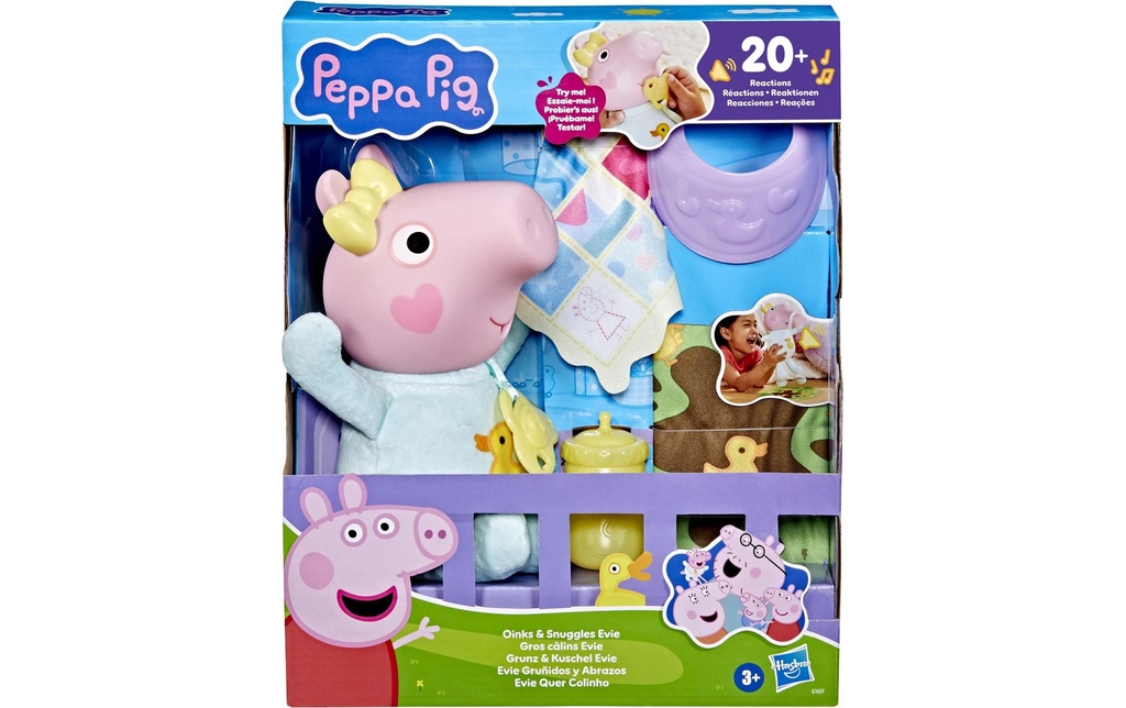 Hasbro Figurine de jeu Grunz et Evie en peluche de Peppa Pig