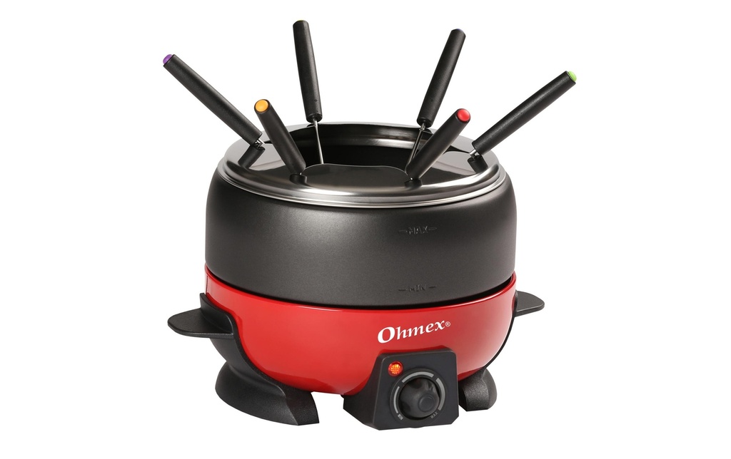OHMEX Service à fondue à la viande 1000G 7 Pièce/s, Noir/Rouge