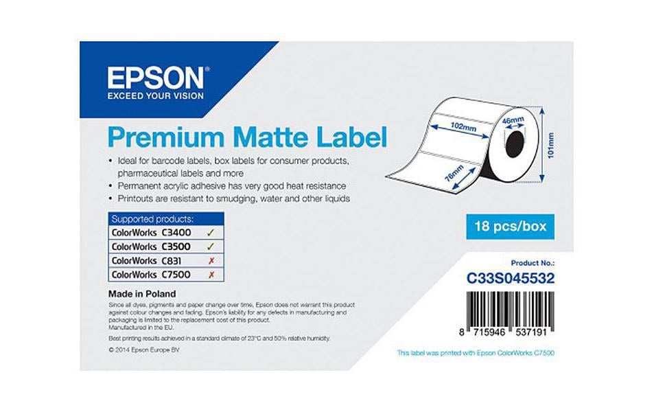 Epson Rouleau à étiquettes Premium 102 x 76 mm