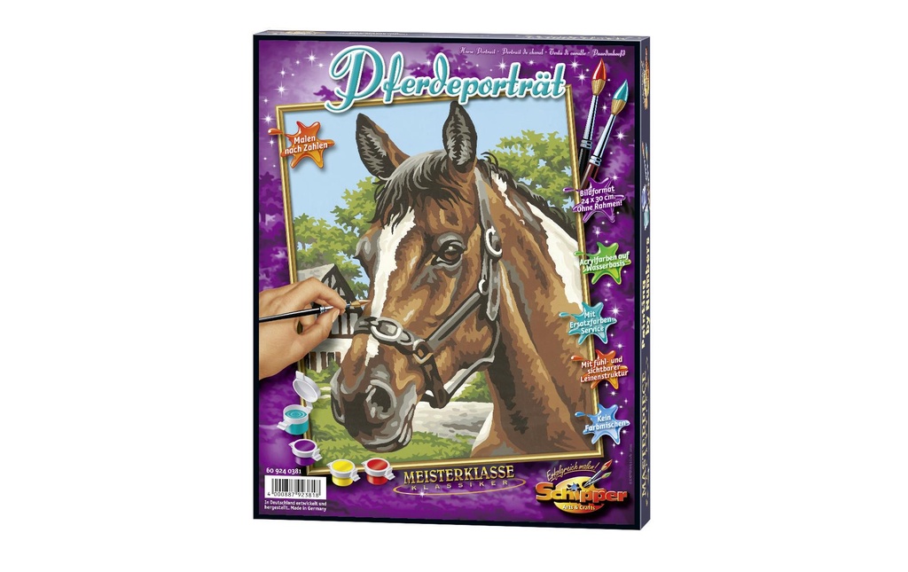 Schipper Peinture avec chiffres Portrait de cheval