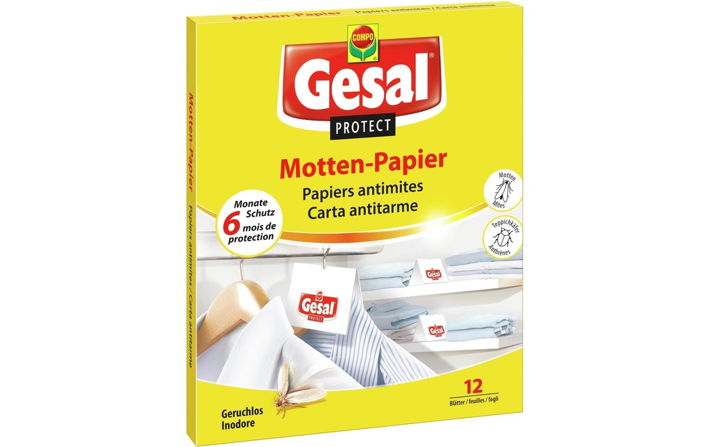 Gesal Papier anti-mites Protect 12 feuilles