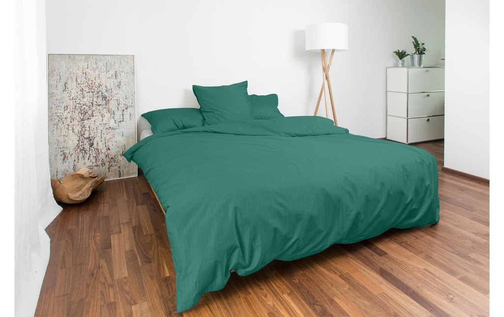 Night Fashion Housse de duvet Edi 200 x 210 cm, Vert foncé