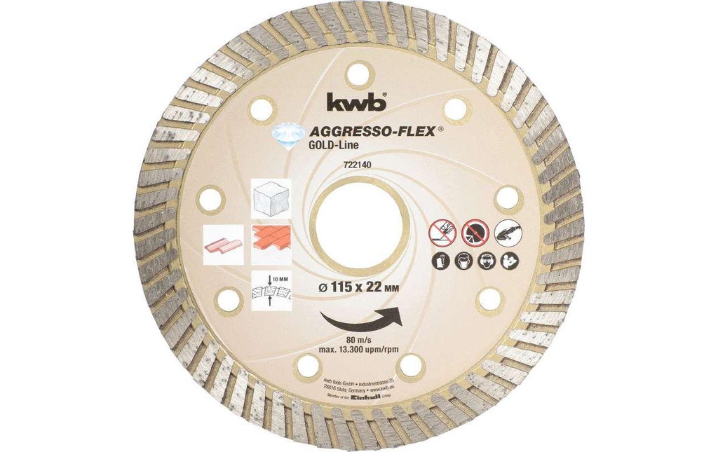 kwb Disque à trancher Ligne Or Diamant 115 mm