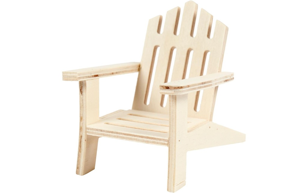 Creativ Company Mini-meubles Chaise de jardin 7.5 x 9 x 9 cm