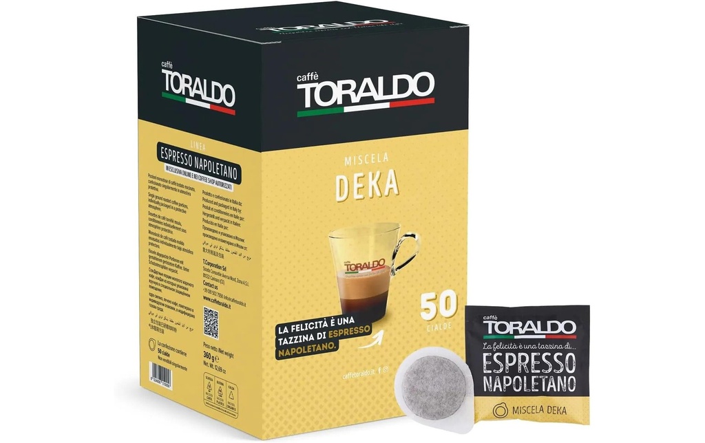 Caffè Toraldo E.S.E. Pads Miscela Dek Décaféiné 50 Pièce/s