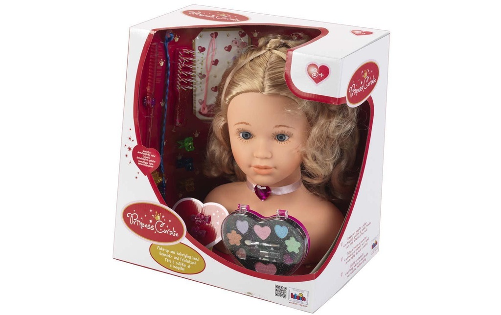 Klein-Toys Kits de coiffure Princess Carolie Tête de coiffure de maquillage