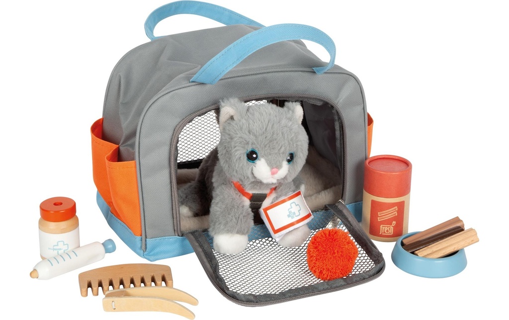 small foot Chat avec sac et kit de soin