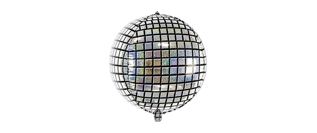 Partydeco Ballon en aluminium Disco Ball Argenté