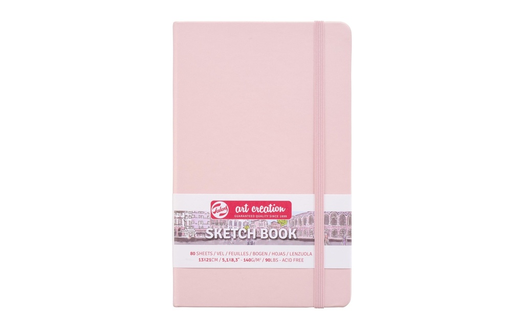 TALENS ART CREATION Livre croquis 13x21 rose past. (160 pces)