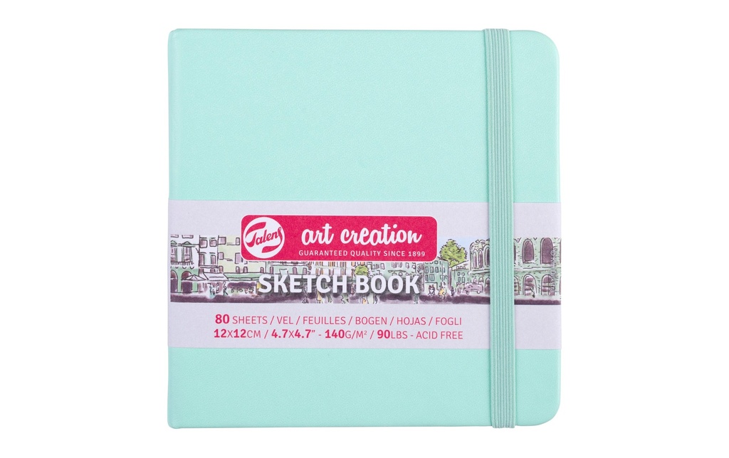 TALENS ART CREATION Livre croquis 12x12 menthe (160 pces)