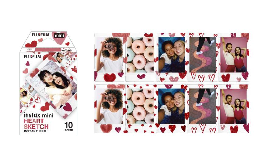 Fujifilm Instax Mini Heart Sketch 10 feuilles