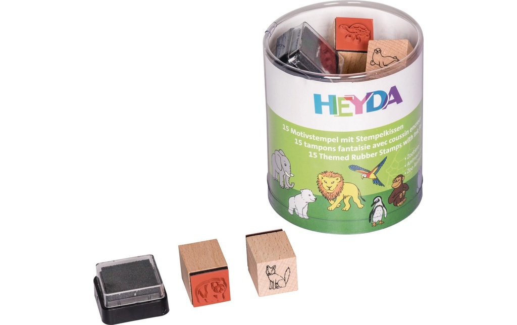 Heyda Set de tampons Animaux de zoo