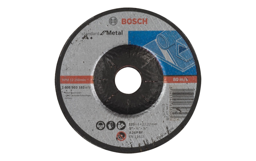 Bosch Professional Disque à ébarder coudé Standard for Metal, 125 mm