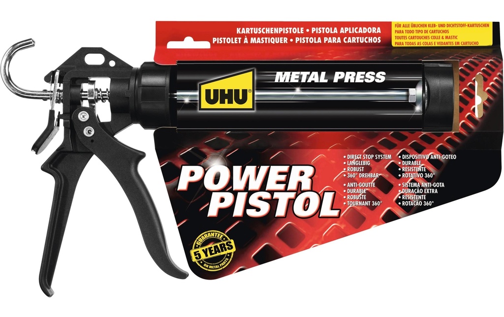 UHU Pistolet à cartouche Pistolet de puissance Noir