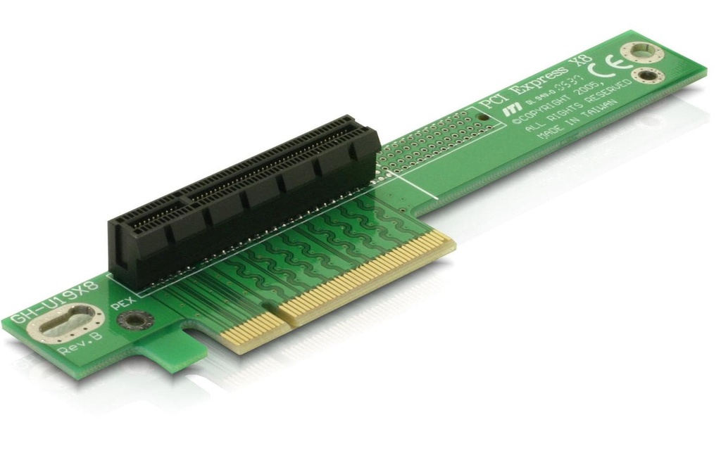 Delock Carte PCI-E riser x8 à x8, coudés