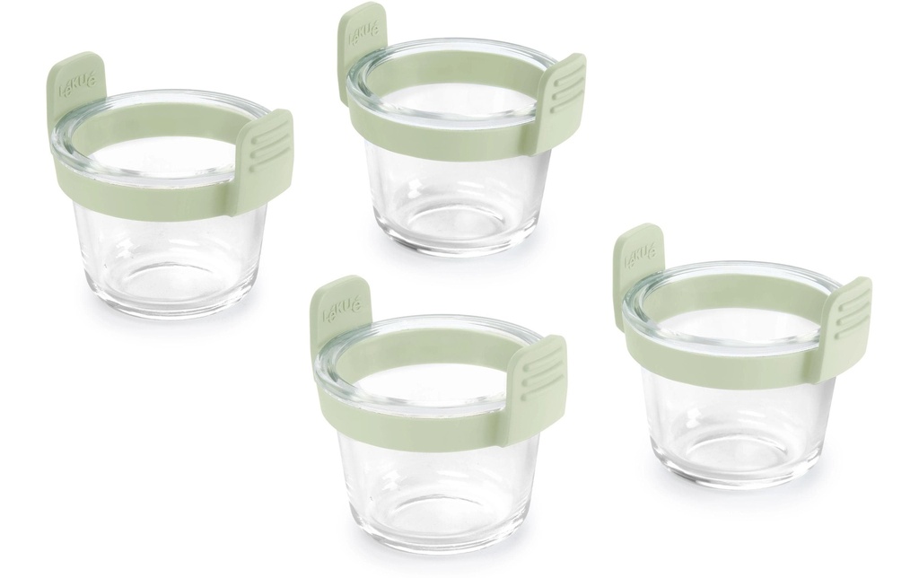 Lékué Accessoires de cuisson Récipient en verre Mini coupes, 4 pièces