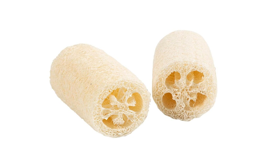 Creativ Company Éponge luffa naturelle 10 x 5.5-8 cm, naturel clair, 2 pièces