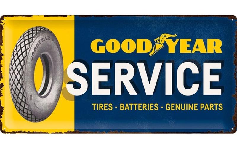 Nostalgic Art Plaque Goodyear Service 25 x 50 cm, métal
