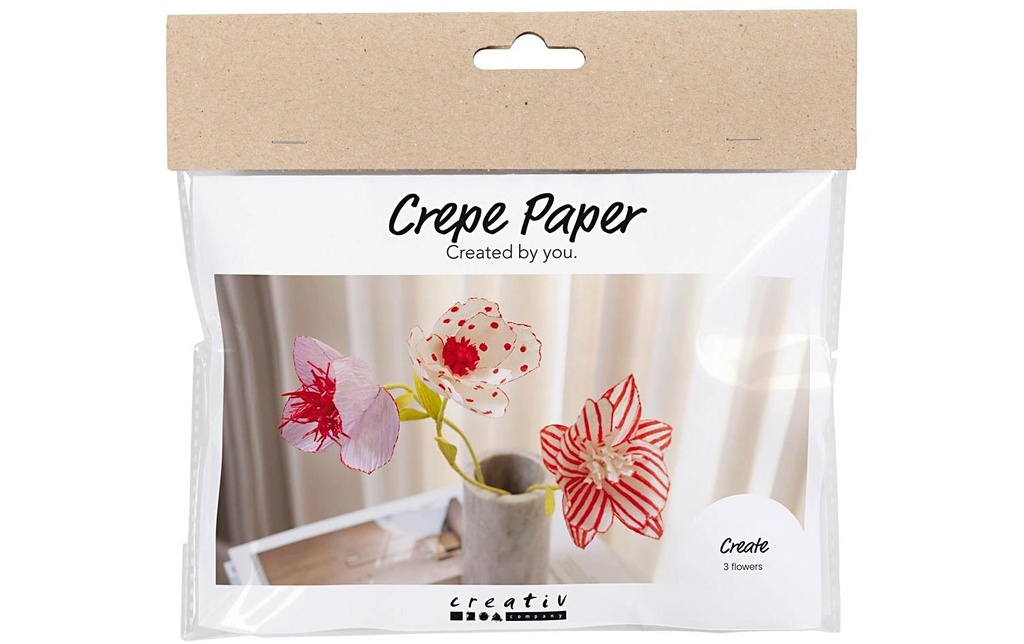 Creativ Company Kits de bricolage Fleurs, papier crêpé Mini