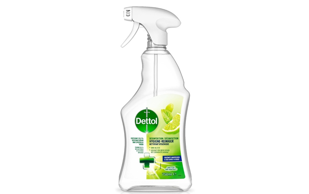 Dettol Désinfection Nettoyant hygiène Citron vert & menthe 750 ml