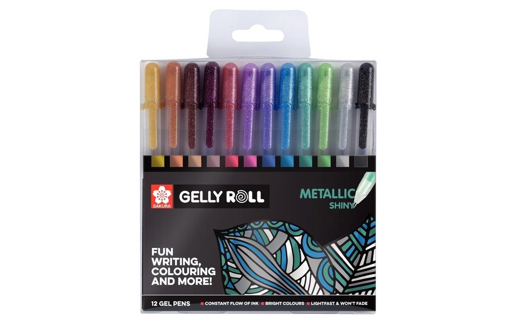 SAKURA Roller gel Gelly Metallic 12p. (12 pces)