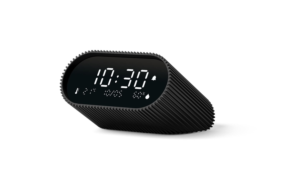 Lexon Réveil numérique Ray Noir mat