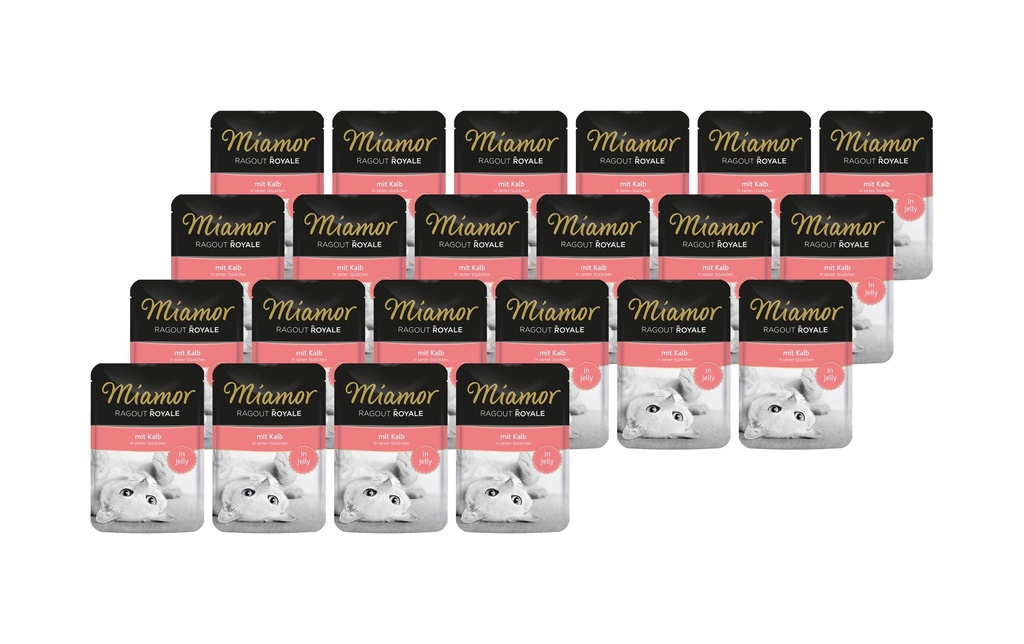 Miamor Alimentation humide Ragoût de veau royal en gelée, 22 x 100 g