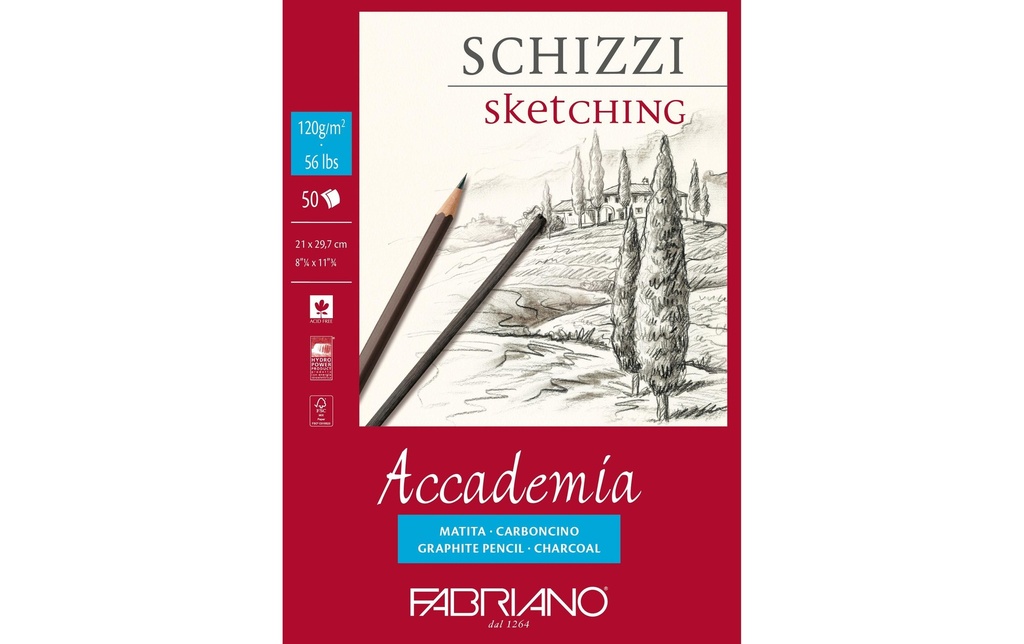 FABRIANO Bloc à dessin Accademia A4 120 (50 pces)