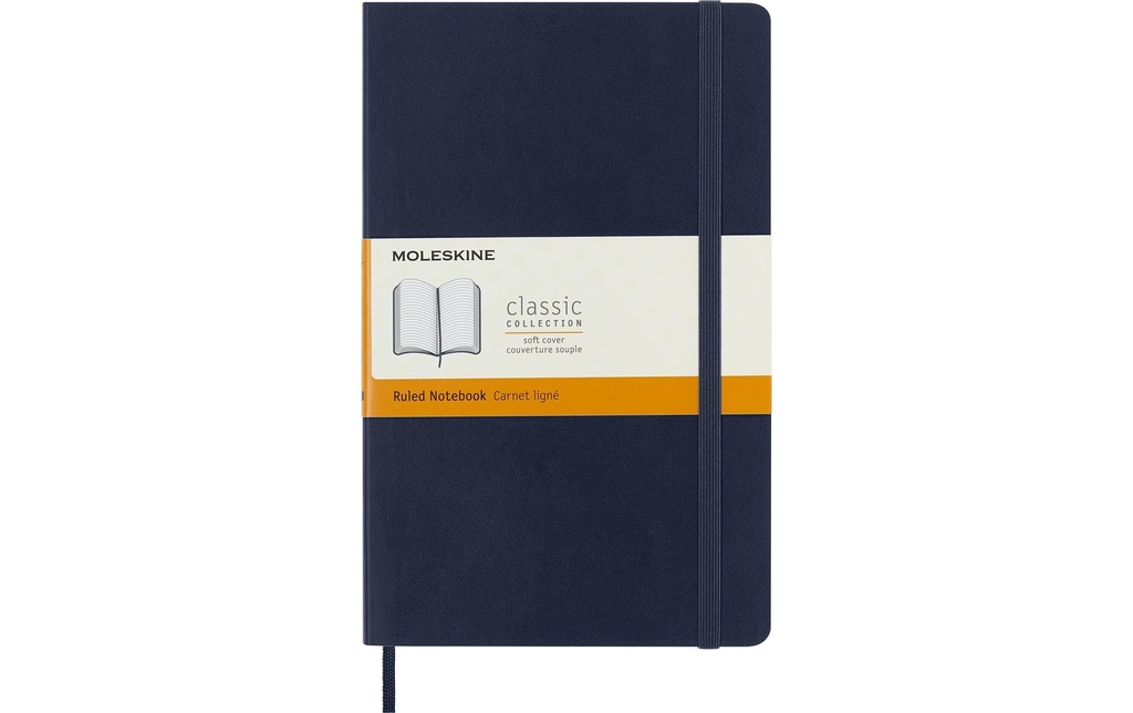 Moleskine Bloc-notes A5 Linéaire, 192 pages Saphier