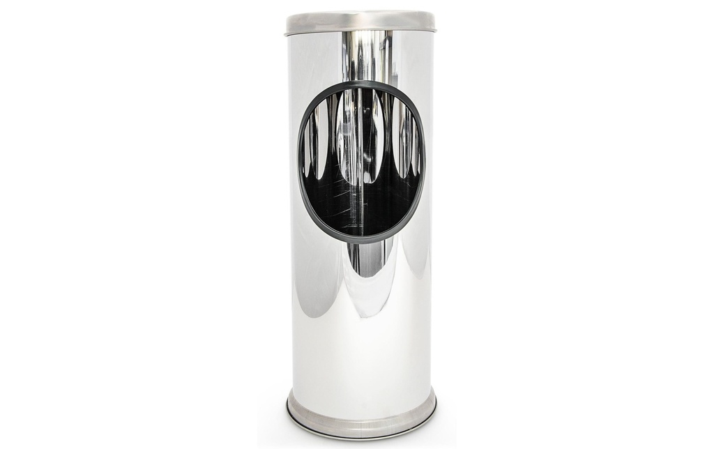 relaxdays Cendrier sur pied en acier inoxydable Argenté
