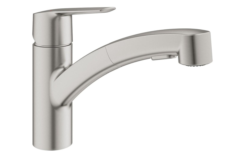 GROHE Robinetterie de cuisine Start 1/2″, super-steel, extractible