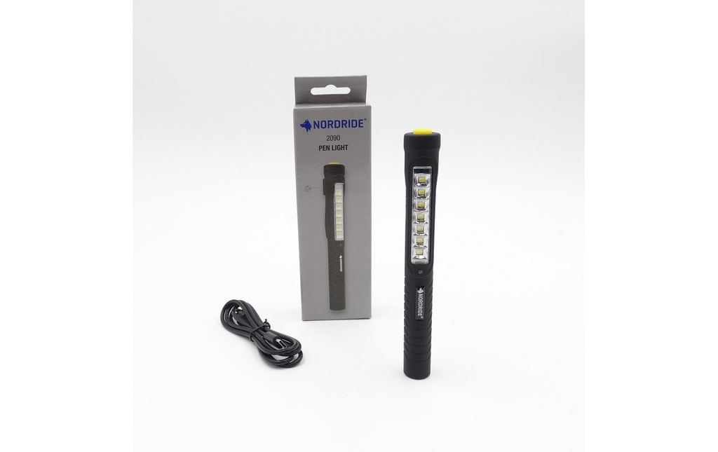 Nordride Lampe de poche SMD LED Pen Light 90 lumens, IP20, avec aimant