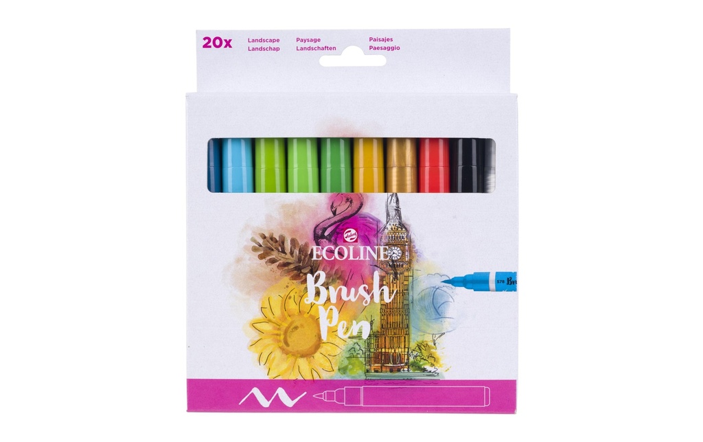 TALENS ECOLINE Brushpen 20pcs Set Basic (20 pces)