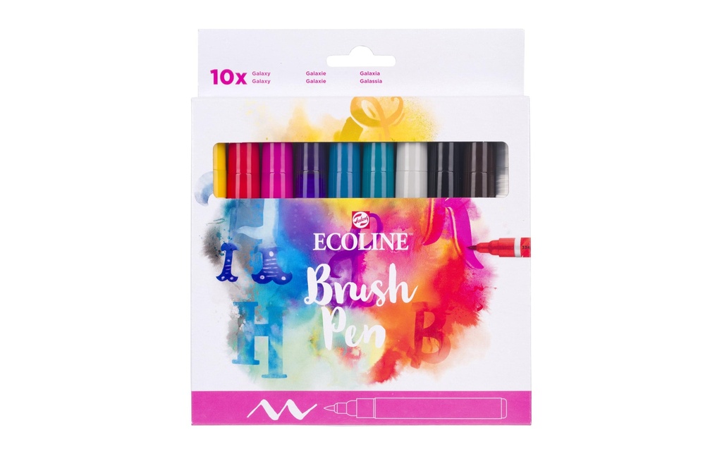 TALENS ECOLINE Brushpen 10pcs Set Handletter. (10 pces)